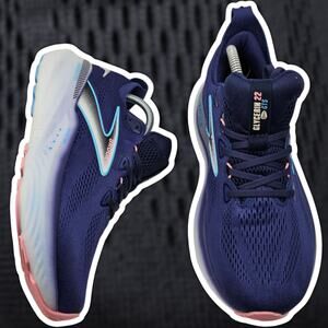 Brooks Glycerin 22 Blue Ribbon Peacoat Dianthus Womens 10 Medium B Running Shoes